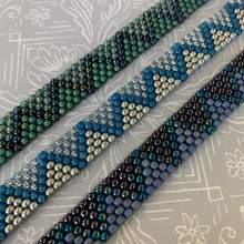 Load image into Gallery viewer, Terrifically Triangular Peyote Bracelet Kit or Pattern