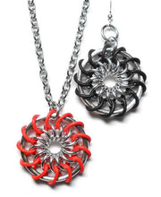 Load image into Gallery viewer, Pinwheels Chain Mail Pendant and Necklace Kit
